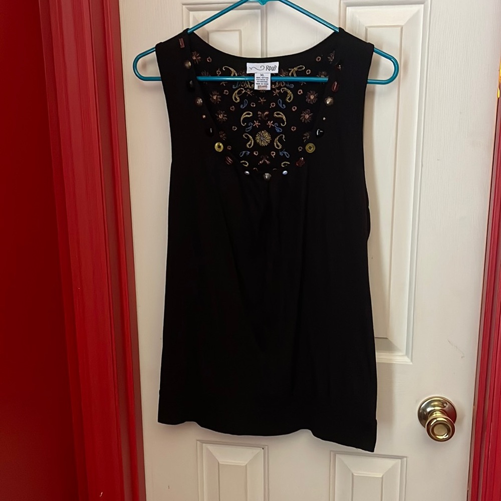 Fun shirt with cool embroidery and beads